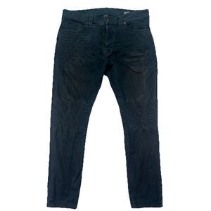 True Religion Dean Geo Quilted Gray Chino Straight Leg Jeans Pants 36/32.5 Taper